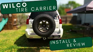 WILCO OFFROAD TIRE CARRIER-INSTALL & REVIEW