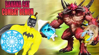 BANANA CAT DESTROYS DEMON| HAPPY CAT MEME 54