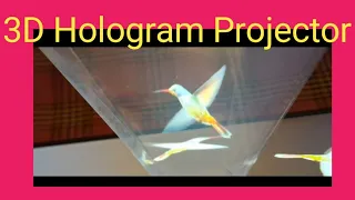 3D Hologram projector with plastic glass sheet || 3D hologram kaise banaye || DIY 3D Hologram