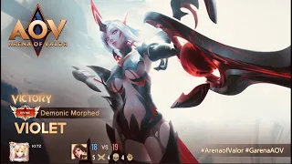 Arena Of Valor - Violet Demonic Morphed skin gameplay