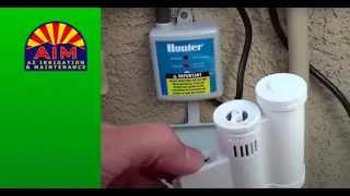 Installing a Hunter Wireless Rain Sensor to a Hunter X2 Controller.