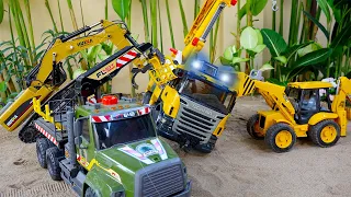 탱크 장난감 슈팅놀이 포크레인 중장비 트럭 놀이 Tank Toy with Excavator Car Toy