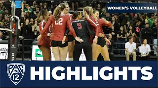 No. 3 Stanford vs. No. 8 Oregon Women's Volleyball Highlights | 2023 Season