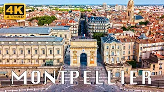 Montpellier,France 4k🇫🇷1 Hour Drone Aerial Relaxation Film,Calming Music,Stunning and Relaxing Views