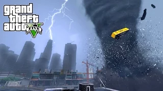 INSANE TORNADO DESTROYS LOS SANTOS - GTA 5 END OF LOS SANTOS MOD