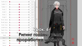 Туториал по Live2D. Урок 6: Ригинг головы, тела, проработка шаблона