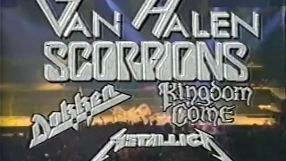 Monsters of Rock Concert 80s Commercial Van Halen Metallica