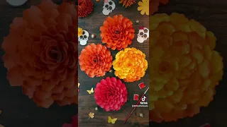 Paper Marigold Tutorial | Cempasuchil de Papel | Día de los Muertos | Day of the Dead Decor