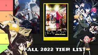 My Fall 2022 Anime Tier List