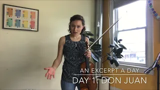 An Excerpt a Day with violinist Audrey Wright: Day 1, Don Juan