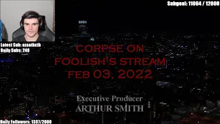 Corpse Husband on Foolish's stream - Just Chatting (FEB 03, 2022)