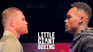 CANELO ÁLVAREZ VS JERMELL CHARLO FACE OFF! - BOTH SIZE EACH OTHER UP!