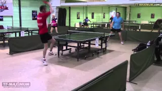 Плоский завершающий удар справа, техника настольного тенниса