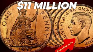 Your 1937 Penny Worth Millions | Rare  Penny Coins Worth a lot of Money - Pennies worth money