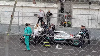 Lewis Hamilton exiting car Monaco Grand Prix 2018