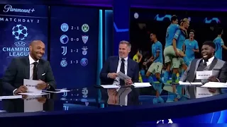 Thierry Henry and Micah Richards FUNNY reaction to Kate Abdo dropping big names 🤣🤣