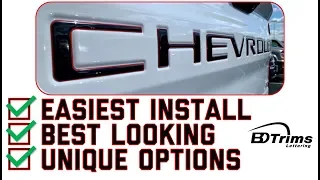 Review and install of the best Chevy Silverado tailgate decal letters, BD Trims