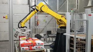Palletizing Robot with Pallet and Padding Pick-up