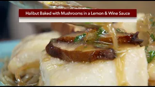 Baked Halibut with Mushrooms