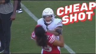 James Conner gives cheap shot to 49ers Talanoa Hufanga after the game
