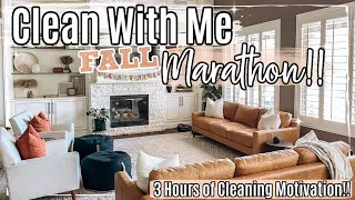 FALL CLEAN WITH ME MARATHON 2021 :: 3 HOURS OF INSANE SPEED CLEANING MOTIVATION + HOMEMAKING