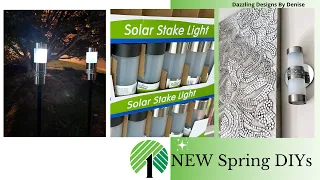 New DOLLAR TREE Spring/Summer DIYs || Featuring Solar Powered Stake Lights!