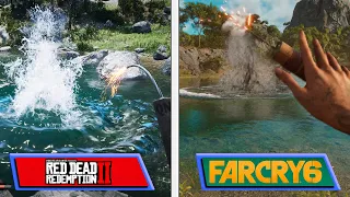 Far Cry 6 VS Red Dead Redemption 2 | Face2Face | Graphics & Details Comparison | First Person View