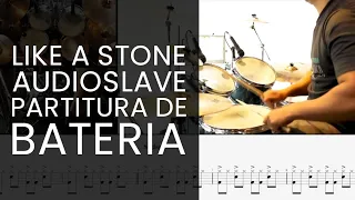 LIKE A STONE - AUDIOSLAVE | DRUM COVER - COMO TOCAR PARTITURA DE MÚSICA DE BATERIA