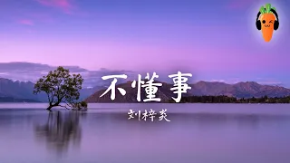 不懂事 - 刘梓炎「超高无损音質」 ♪【動態歌詞/Lyrics】♪