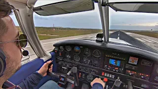 Piper PA-28 Cherokee Smooth Touch & Go at LCA Airport | Cockpit View GoPro 7 |  ATC Comms