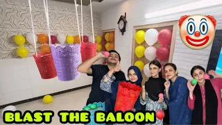 Put the ball and get balloon point😜||bomb blast challenge💣||sab k liye mushkil😂