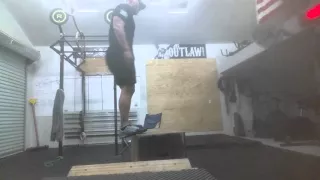 Max 400 run followed by Max box jumps in 10 min