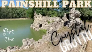 We walked through a Crystal Cave, Gothic Temple & Beautiful Abbey Ruins! | Painshill Park Part 1