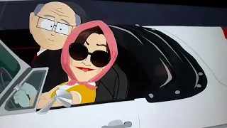 Bruce Jenner running people over in [SOUTH PARK]