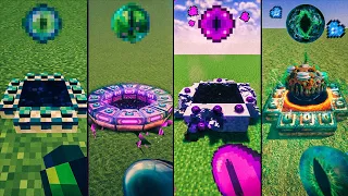 ender portal with different hearts in Minecraft