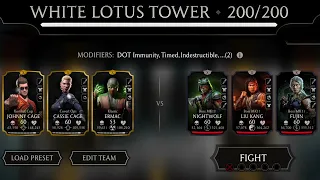 Final Boss Match 200 White Lotus Fatal Tower  With Gold Team + Reward. MK Mobile
