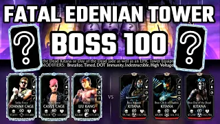 MK Mobile.  Fatal Edenian Tower BOSS 100 Battle + Diamond Character Reward. Easy Win!