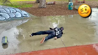 Skating In The Rain!