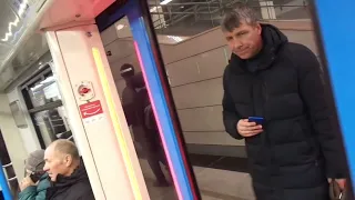 Moscow Metro Line 15: 2018 Metrowagonmash 81-765/766/767 "Moscow" train w/ruined station indicators