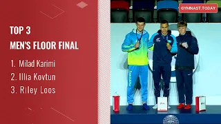 Top 3 in Men's Floor Final - 2023 Baku Gymnastics Apparatus World Cup