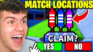 How To FIND ALL 10 MATCHES/MAP FIREWORK LOCATIONS In Roblox Toilet Tower Defense! NEW YEARS EVENT!