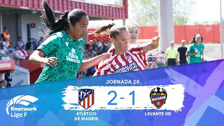 RESUMEN Y GOLES ATLÉTICO DE MADRID vs LEVANTE UD, Jornada 26, FINETWORK LIGA F