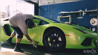 How to wash a v12 Lamborghini Aventador