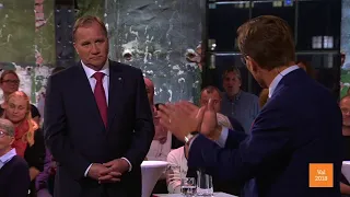 Quizduell mellan Stefan Löfven och Ulf Kristersson