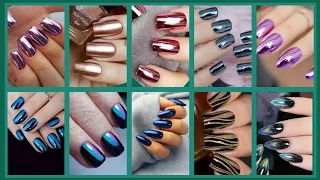 Beautiful and Modern mirror Nail art Encapsulating nail polish designs in 2024-25