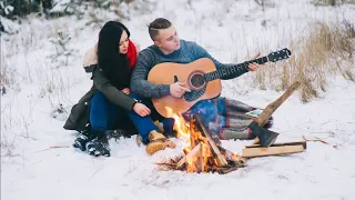 "Падает снег" .Под гитару.