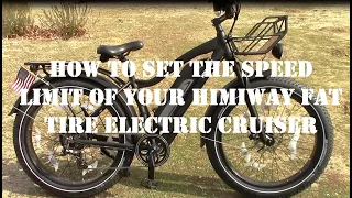 HOW TO ADJUST THE SPEED LIMIT ON YOUR HIMIWAY FAT TIRE ELECTRIC BIKE COMPUTER