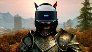СТРИМ SKYRIM VR на PS4 Первый Дракон и полеты от великана!!!