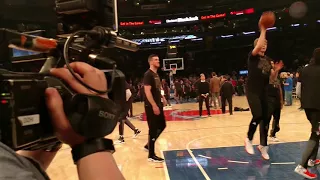 KRISTAPS PORZINGIS and CARMELO ANTHONY - EXCLUSIVE