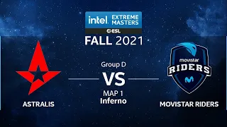 CS:GO - Astralis vs. Movistar Riders [Inferno] Map 1 - IEM Fall 2021 - Group D - EU